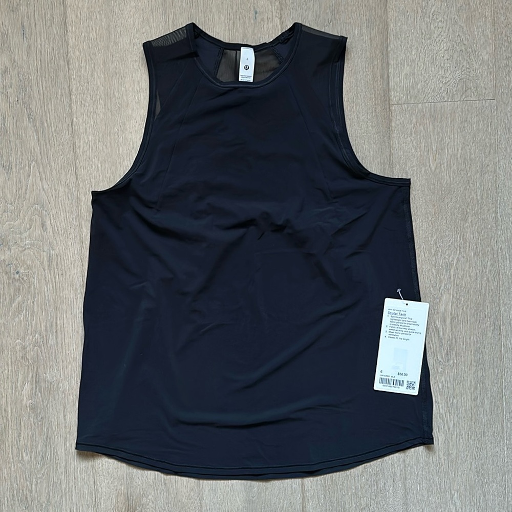 NWT sculpt tank top black size 6 lululemo